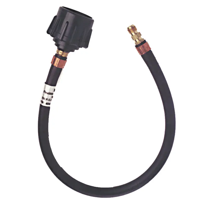 Trident Marine 20" Pigtail Hose Quick Connect W/1/4" Male Inverted Flare Fitting 1