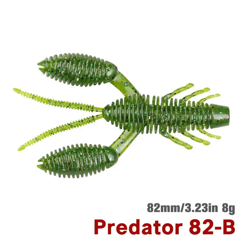 Tsurinoya 6Pcs/Lot 82Mm Soft Craw Bait 2