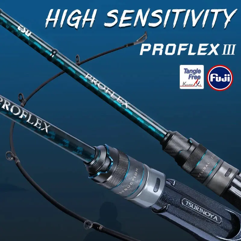 Tsurinoya Proflex ⅲ Carbon Casting/Spinning Rod 1.95M/2.01M/2.10M/2.21M Ml/M/L 2Pc 1