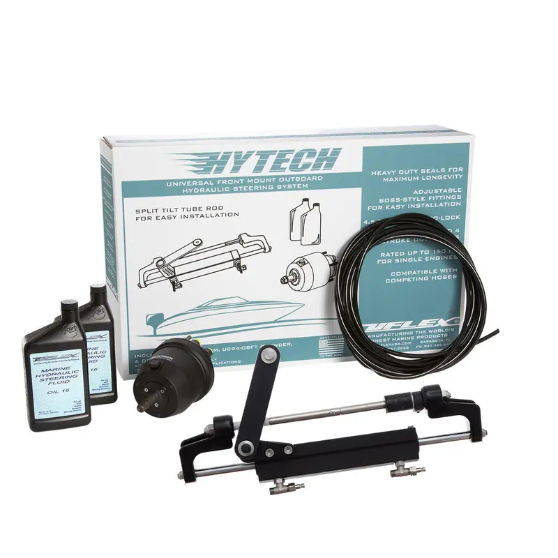 Uflex Hytech 1.1 Front Mount Ob System Up To 175Hp - Includes Up20 Fm Helm, 2Qts Of Oil, Uc95-Obf Cylinder  40 Tubing 1