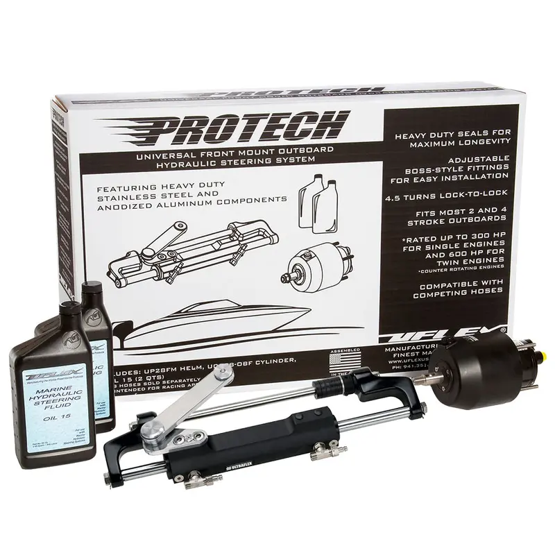 Uflex Protech 1.1 Front Mount Ob Hydraulic System - Includes Up28 Fm Helm, Oil  Uc128-Ts/1 Cylinder - No Hoses 1