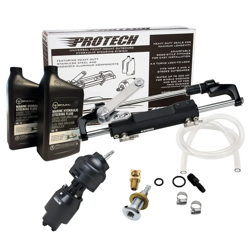 Uflex Protech 2.1 Front Mount Tilt Ob Hydraulic System - Includes Up28t Helm Pump, Oil, Uc128ts-2 Cylinder,  X52 Tilt - No Hoses 1