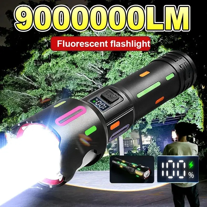 Ultra Powerful 900W Rechargeable Flashlight Super Bright 1