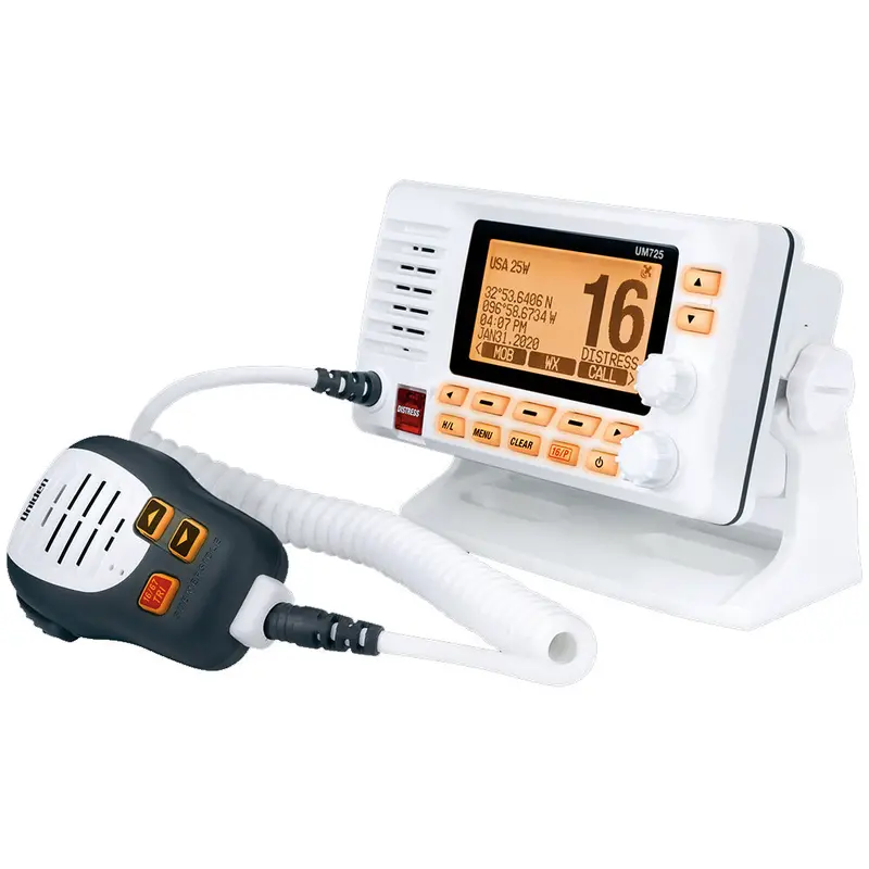 Uniden Um725 Fixed Mount Vhf W/Gps  Bluetooth - White 1