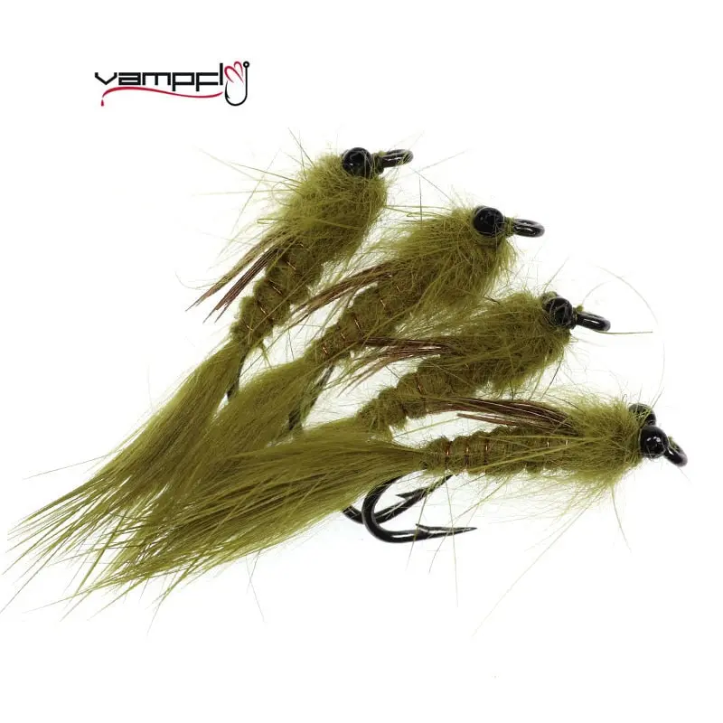 Vampfly 4Pcs #10 Vivid Dragon Fly Nymph Fly Bait 1