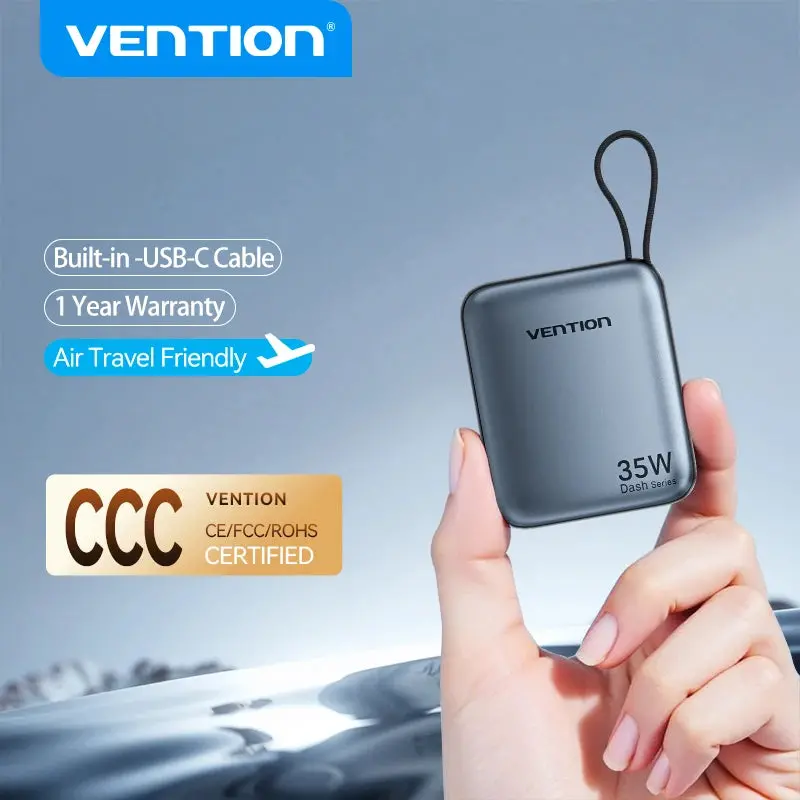 Vention Ccc 10000Mah 35W Fast Charge Power Bank 1