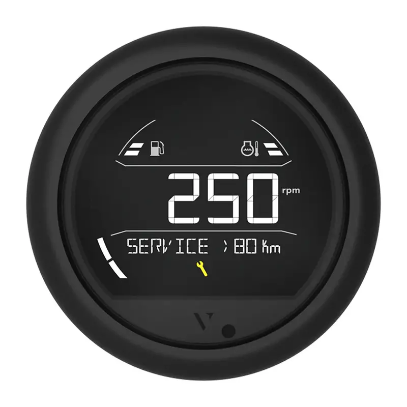 Veratron Vl Digital 85 W/Round Black Bezel 1