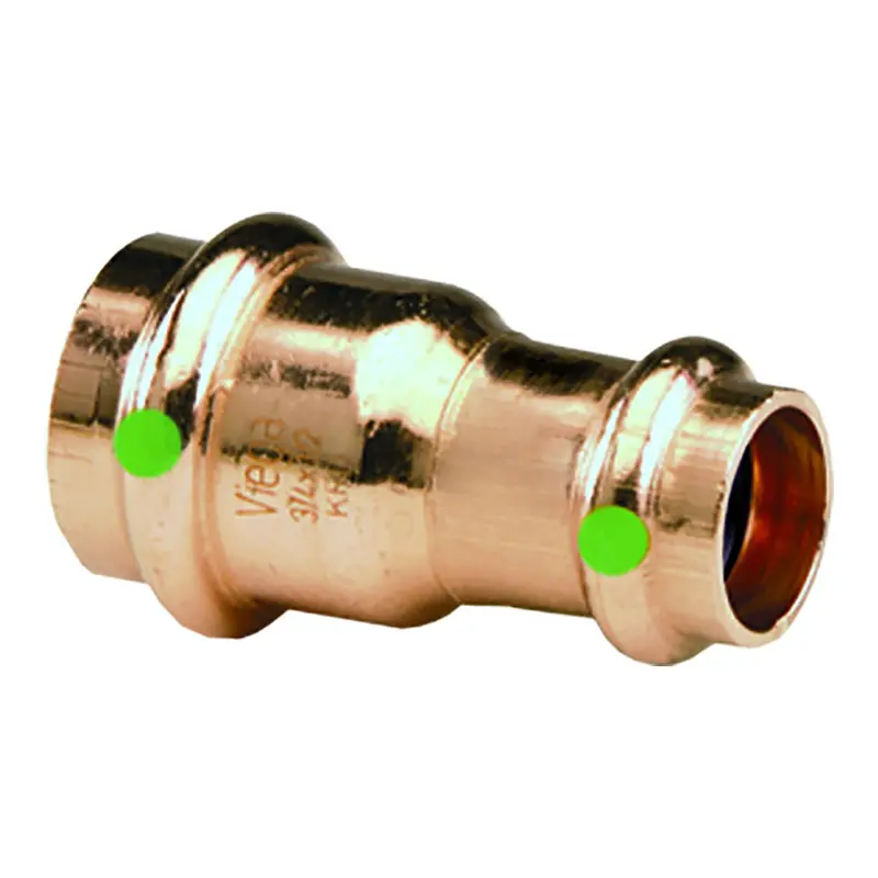 Viega Propress 1" X 3/4" Copper Reducer - Double Press Connection - Smart Connect Technology 1