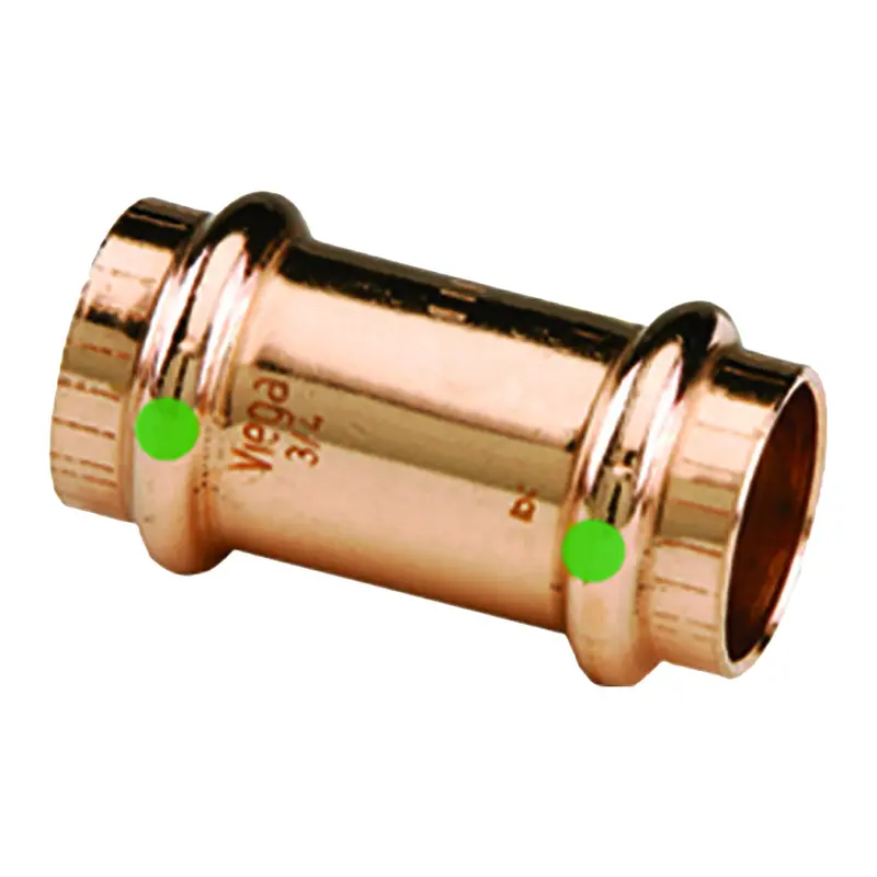 Viega Propress 3/4" Copper Coupling W/Stop - Double Press Connection - Smart Connect Technology 1