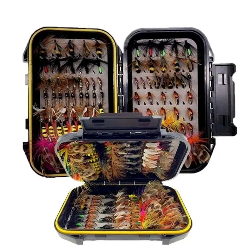 Wet/Dry Trout Fly Fishing Flies Collection 32-112Pcs 1