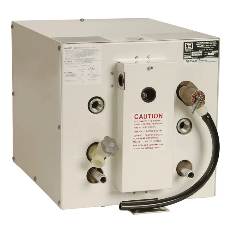Whale Seaward 6 Gallon Hot Water Heater W/Front Heat Exchager - White Epoxy - 120V - 1500W 1