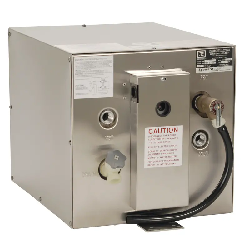 Whale Seaward 6 Gallon Hot Water Heater W/Rear Heat Exchanger - Stainless Steel - 120V - 1500W 1