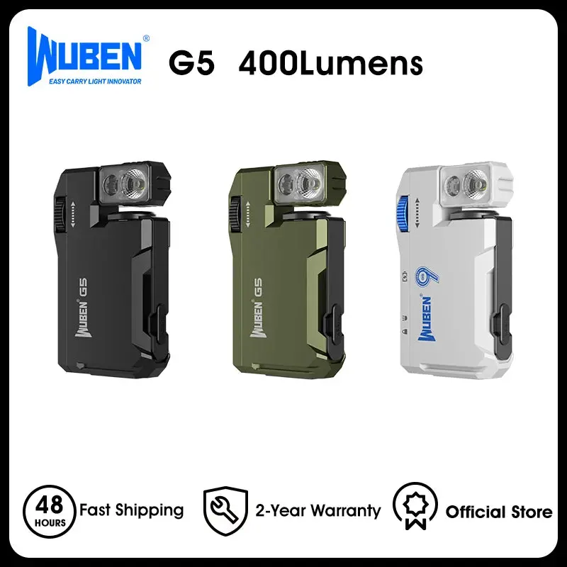 Wuben G5 Rechargeable Edc Pocket Flashlight 400 Lumens 1