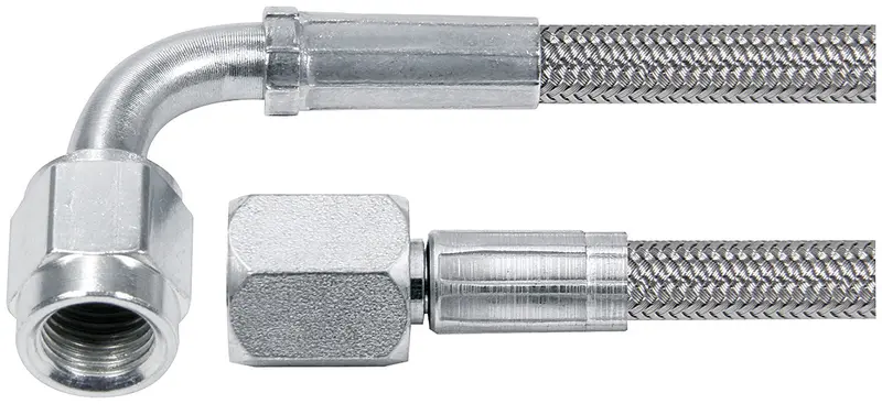 Allstar Performance 60-Inch -4An Stainless Steel Brake Line With 90° Fitting 1