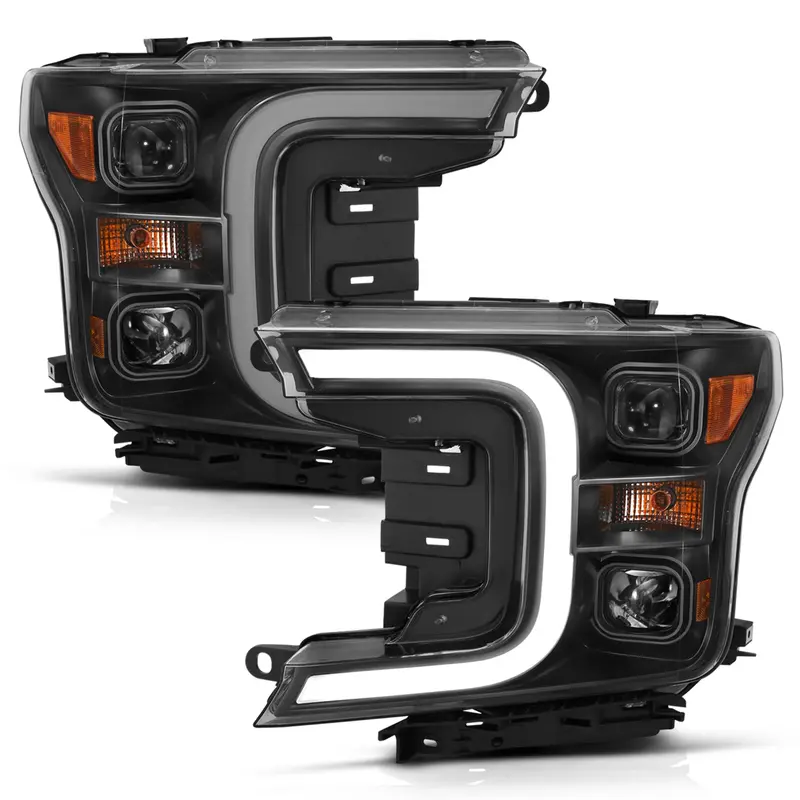 Anzo Usa 111398 Black Projector Headlights With Amber Switchback Turn Signals (Pair) 1