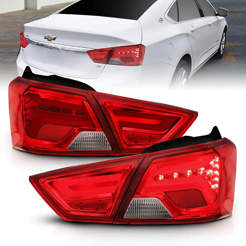 Anzo Usa 321346 Led Tail Light Pair – Red And Clear Lens, Direct-Fit Replacement Assembly 1