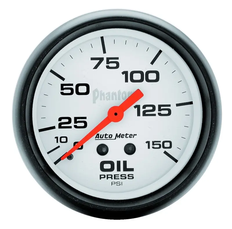 Autometer 5823 Phantom Series Mechanical Oil Pressure Gauge – 2 5/8" Diameter, 0–150 Psi Range 1