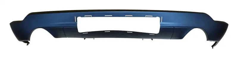 Crown Automotive Jeep Replacement 68111470Ab Rear Bumper Fascia; W/ Dual Round Exhaust Tips; W/ Trailer Hitch; 1