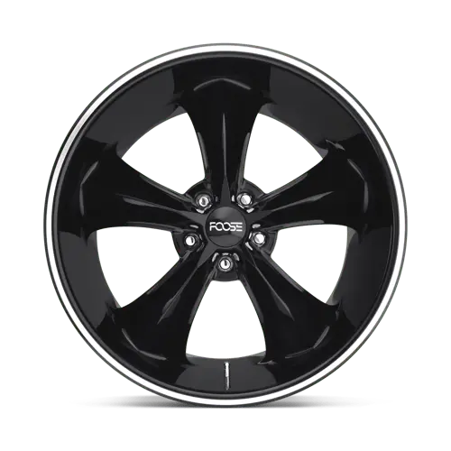 Foose F104 Forged Alloy Wheel – 17X7 Inches, 5X4.5 Bolt Pattern, Gloss Black/Milled Face 1