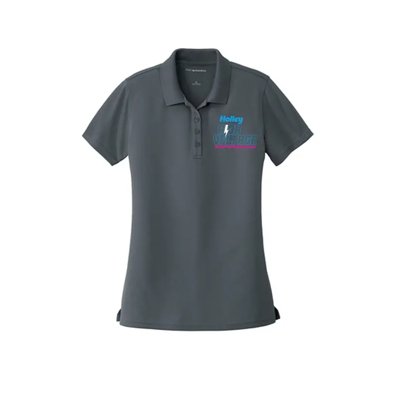 Holley 10393-Mdhol High-Voltage Women’S Performance Polo – Medium, Gray 1