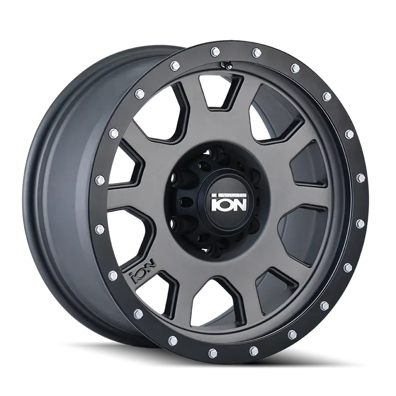 Ion 135 Matte Gunmetal/Black Beadlock Wheel – 20X9", 5X127Mm, Zero Offset, 83.82Mm Bore 1