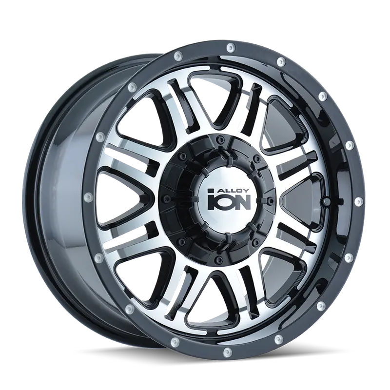 Ion 186-5856B 15X8 Black & Machined Face Alloy Wheel – 5X114.3/5X127, -5Mm Offset, 87Mm Cb 1