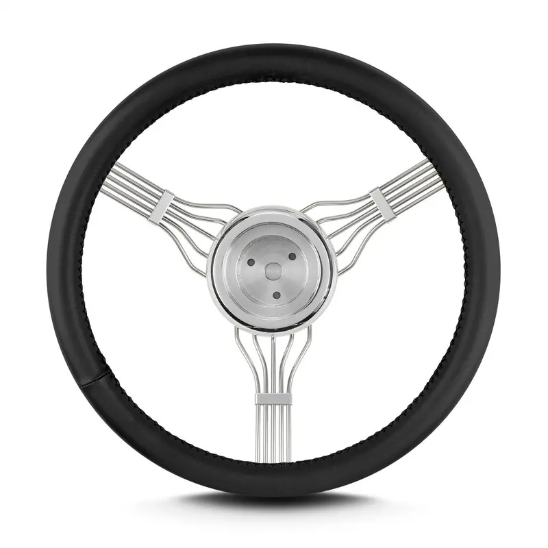 Lokar 55401 Lecarra Banjo Steering Wheel – Black Finish, Compatible With Flaming River Steering Hubs 1