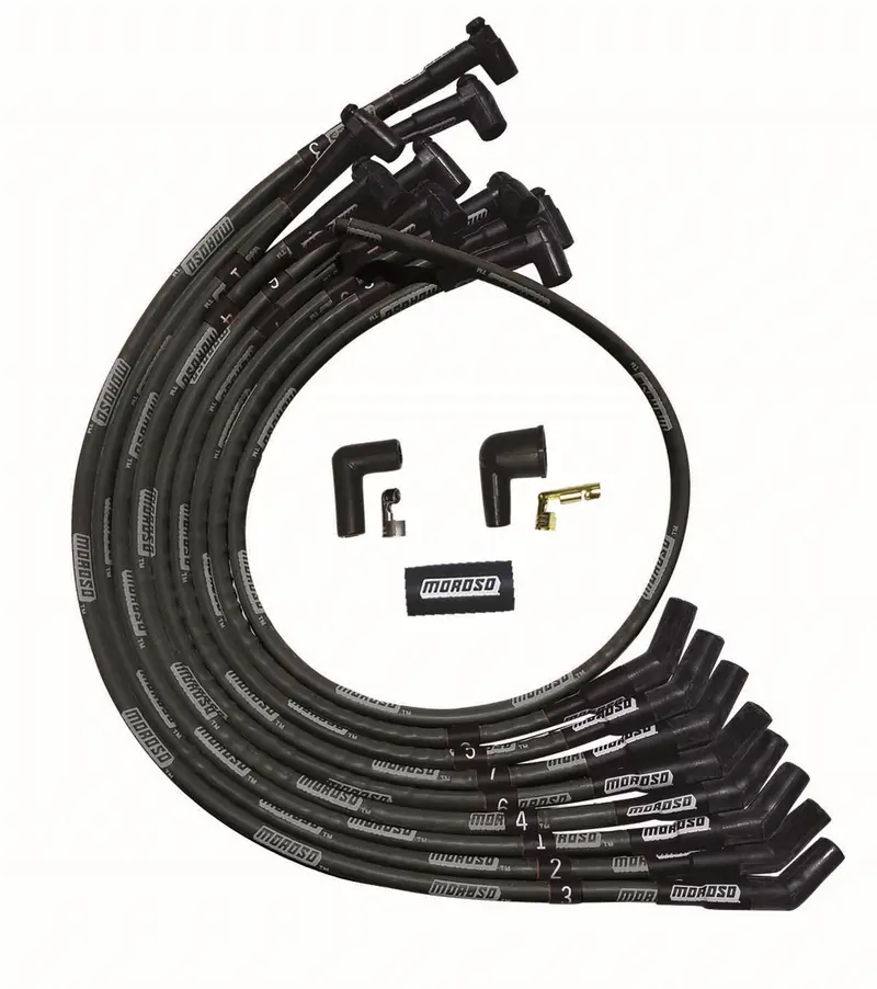 Moroso 51527 Ultra Plug Wire Set For Small-Block Chevy (Black) 1