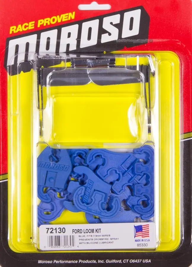 Moroso 72130 Blue Sbf Spark Plug Wire Loom Kit For Small-Block Ford Engines 1