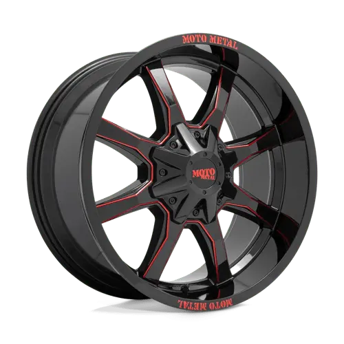 Moto Metal Mo970 20X9 Gloss Black Machined Wheel – 8X6.5" Bolt Pattern, Zero Offset 1