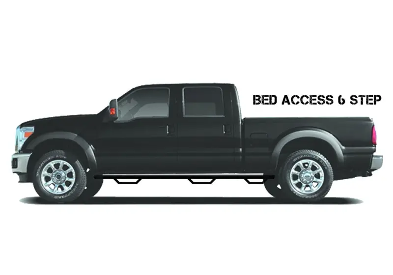 N-Fab F92103Cc-6 Nerf Step With Bed Access – Gloss Black, Fits 1987–1997 F250/F350 Crew Cab 1