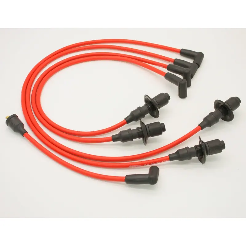 Pertronix 804412 Flame-Thrower 8Mm Spark Plug Wires – 4-Cylinder, Red, Austin/Mg Compatible 1