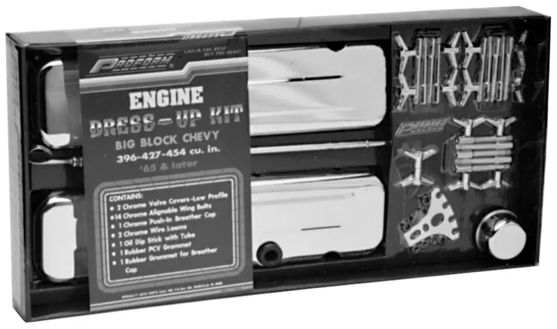 Proform 66857 Engine Dress-Up Kit Chrome Fits Big Block Chevy Engines Stock Chrome Proform 1