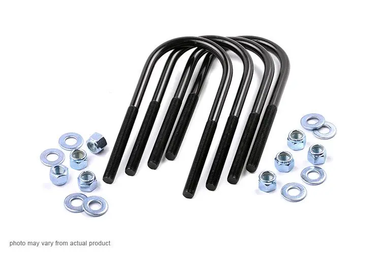 Rough Country 5/8-Inch Round U-Bolts – E-Coated Black, Corrosion-Resistant (Set Of 4) 1