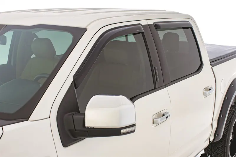 Stampede 6453-2 Tape-Onz™ Smoke Sidewind Deflector Kit – 4-Piece, Exterior Mount, Modified Acrylic 1