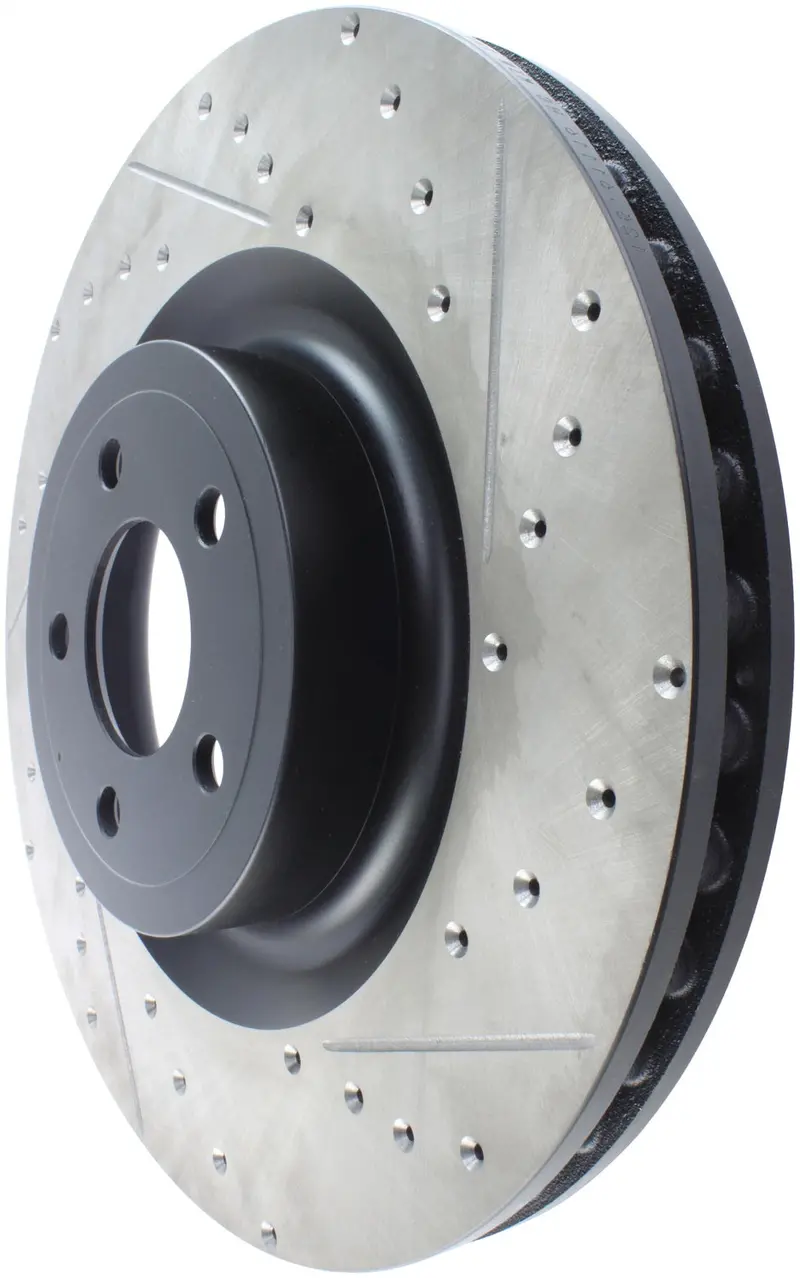 Stoptech 127.61116L Sport Drilled And Slotted Brake Rotor – Front Left Position 1