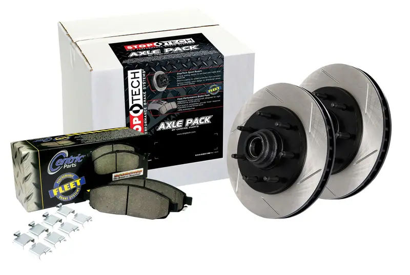 Stoptech 970.66512 Truck Axle Pack – Slotted Rear Brake Rotors With Matching Hardware 1