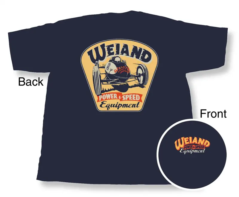 Weiand Retro-Style T-Shirt – Navy Blue, Short Sleeve, Xxx-Large 1